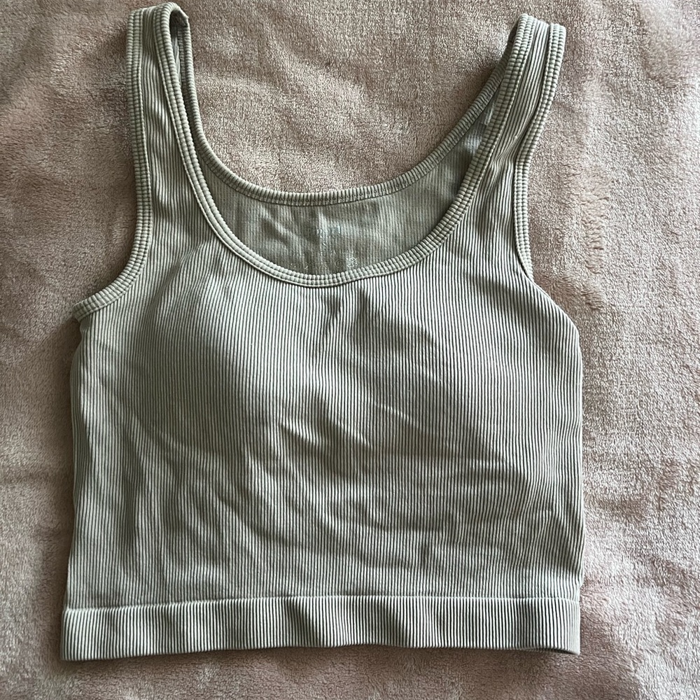 H&M Ribbed Tank Top - Light Gray